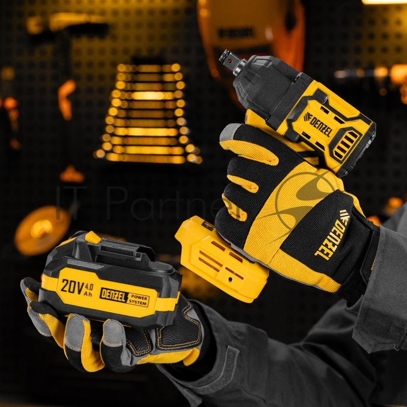 Гайковерт ударный аккумуляторный бесщет. CIWH-BL-20-500, Li-Ion, 20 В// Denzel