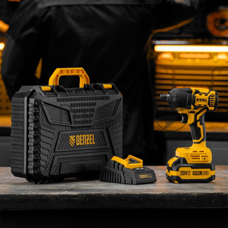 Гайковерт ударный аккумуляторный бесщет. CIWH-BL-20-500, Li-Ion, 20 В// Denzel