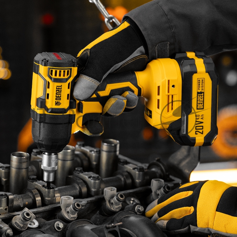 Гайковерт ударный аккумуляторный бесщет. CIWH-BL-20-500, Li-Ion, 20 В// Denzel