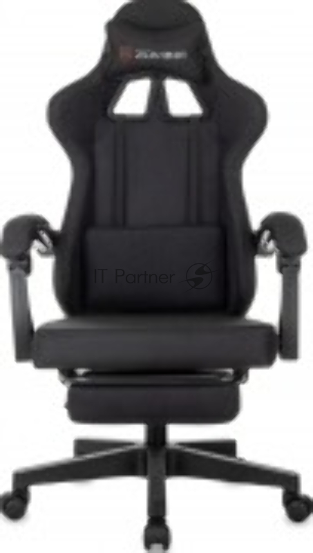 Кресло игровое Zombie 3 черный Neo Black крестов. пластик подст.для ног