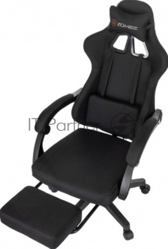 Кресло игровое Zombie 3 черный Neo Black крестов. пластик подст.для ног