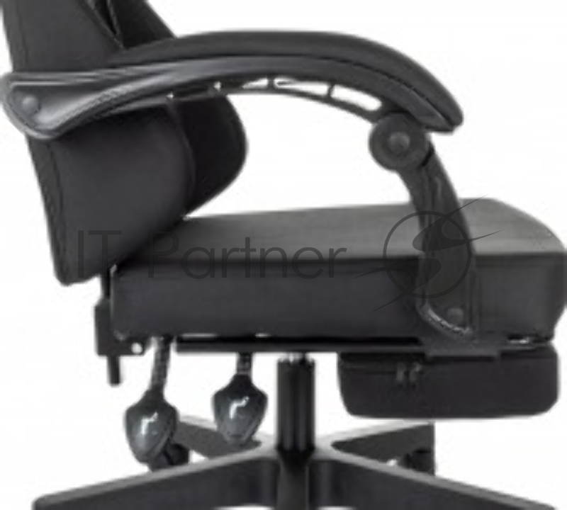 Кресло игровое Zombie 3 черный Neo Black крестов. пластик подст.для ног