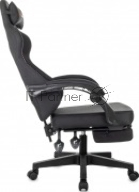 Кресло игровое Zombie 3 черный Neo Black крестов. пластик подст.для ног