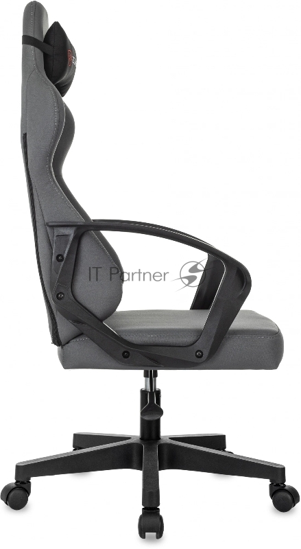 Кресло игровое Zombie 1 серый/черный крестов. пластик