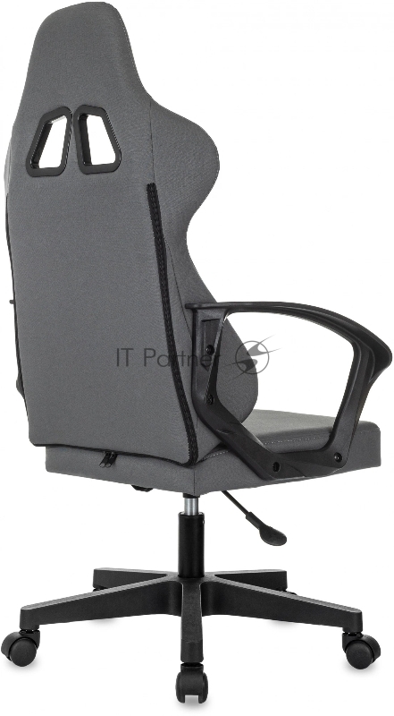 Кресло игровое Zombie 1 серый/черный крестов. пластик