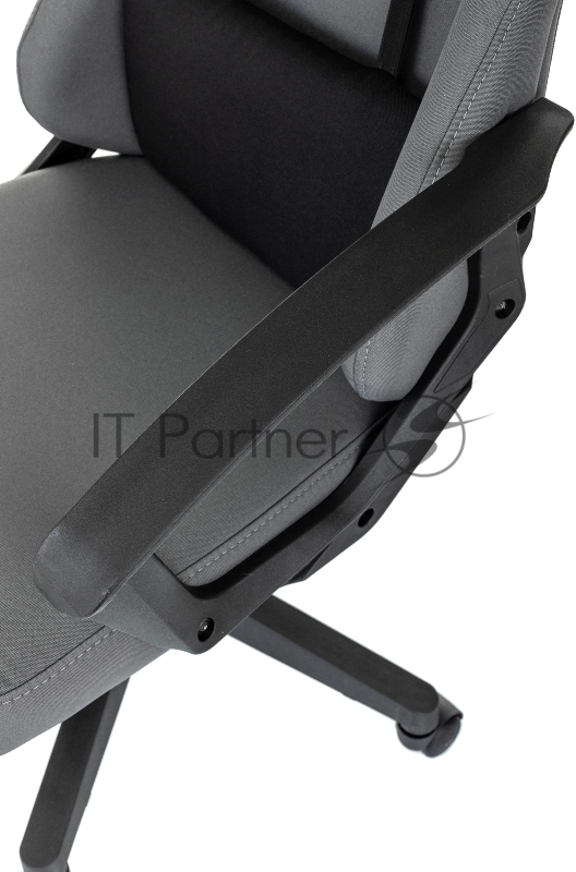 Кресло игровое Zombie 1 серый/черный крестов. пластик