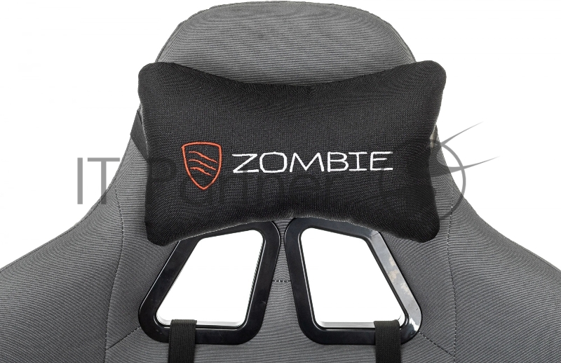 Кресло игровое Zombie 1 серый/черный крестов. пластик