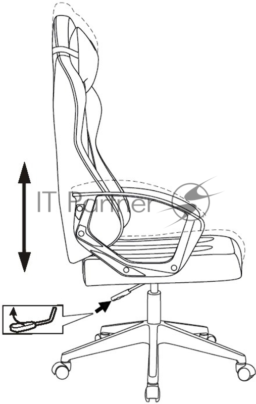 Кресло игровое Zombie 1 черный Neo Black крестов. пластик