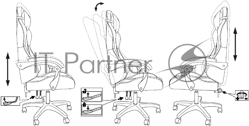 Кресло игровое Zombie 2 серый/черный крестов. пластик
