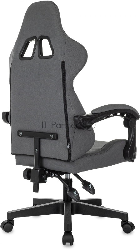 Кресло игровое Zombie 2 серый/черный крестов. пластик