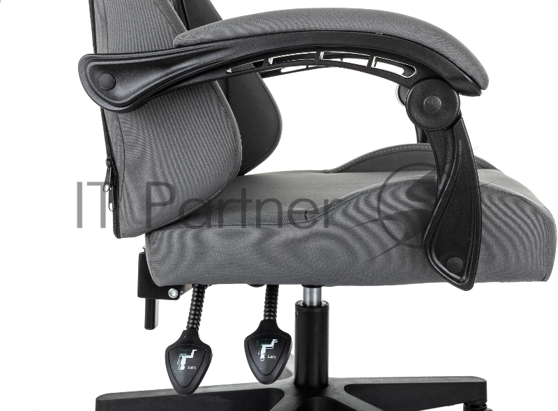 Кресло игровое Zombie 2 серый/черный крестов. пластик