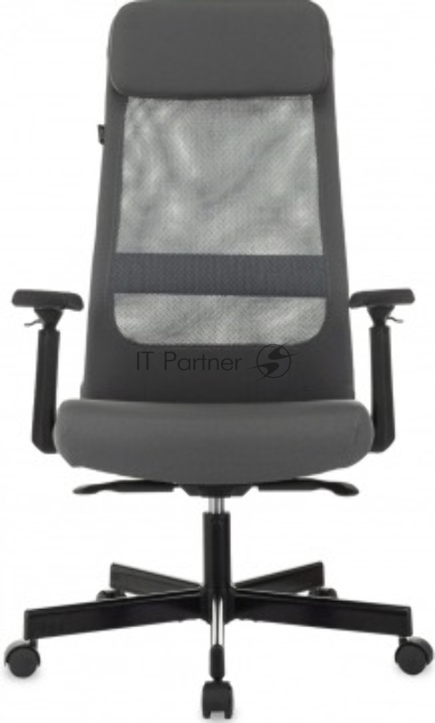 Кресло руководителя Бюрократ T-995 серый TW-04 Neo Grey сетка/ткань крестов. металл черный