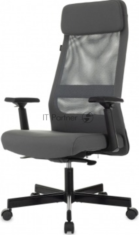 Кресло руководителя Бюрократ T-995 серый TW-04 Neo Grey сетка/ткань крестов. металл черный