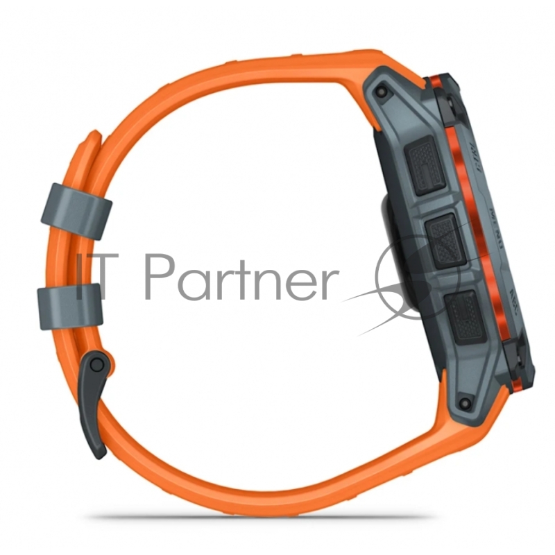 Смарт-часы Garmin Instinct 3 Solar серый, оранжевый ремешок 50мм