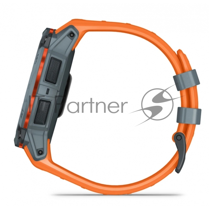 Смарт-часы Garmin Instinct 3 Solar серый, оранжевый ремешок 50мм