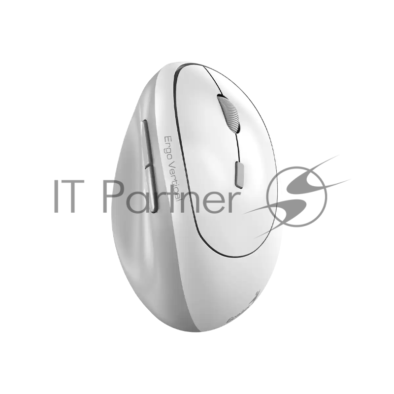 Мышь беспроводная Genius Genius Ergo 8350S /Вертикальная/бесшумная/1200-1 dpi/BlueEye/6 кнопок/USB-приемник/Bluetooth+ ГГц/батарея AA/бело-серый (31030041401)