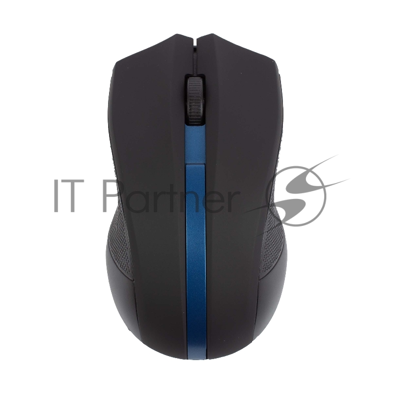 Мышь беспроводная HIPER HOMW-074 /1000 dpi/оптический/3 кнопки/Soft-touch покрытие/USB-приемник/2,4 ГГц/батарея 2хААА/черный и синий (HOMW-074)