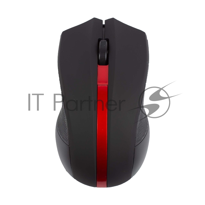 Мышь беспроводная HIPER HOMW-073 /1000 dpi/оптический/3 кнопки/Soft-touch покрытие/USB-приемник/2,4 ГГц/батарея 2хААА/черный и красный (HOMW-073)