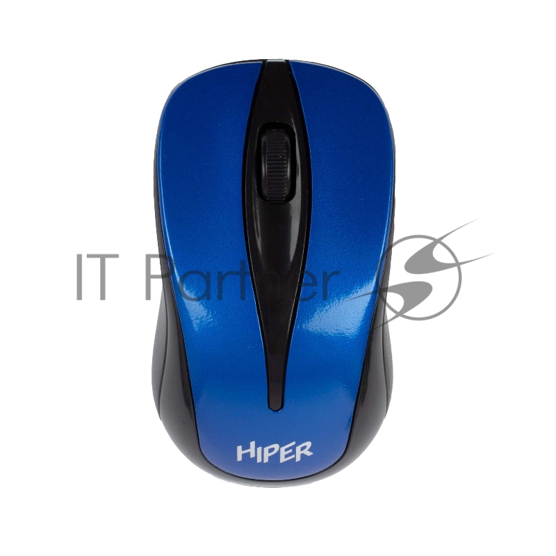 Мышь беспроводная HIPER HOMW-062 /1000 dpi/оптический/3 кнопки/USB-приемник/2,4 ГГц/батарея 2хААА/синий и черный (HOMW-062)