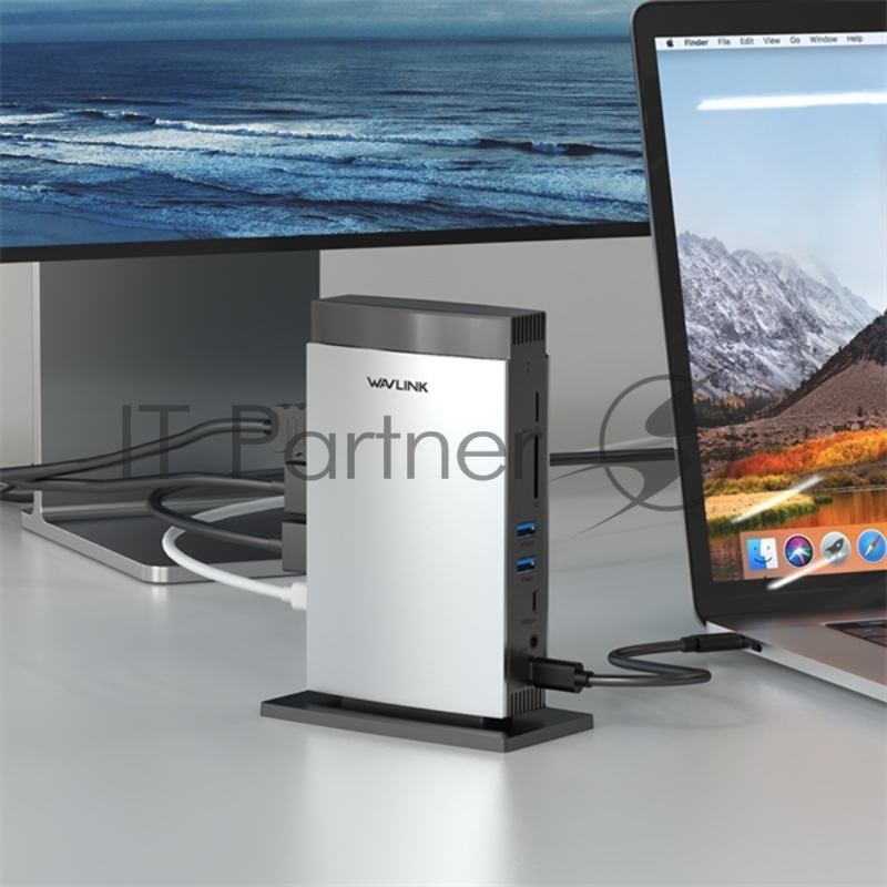 Док-станция WAVLINK USB-C PD3.1 Triple Display/140W PowerDelivery/2xUSB3.0/1xUSB C/1xDP 1.4/2xHDMI 2.1/1xGigabit LAN/1xAudio In/Out/1xSD/Micro SD CardReader