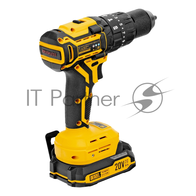 Дрель-шуруповерт аккумуляторная ударная бесщет. CIDH-BL-20, Li-Ion, 20 В// Denzel