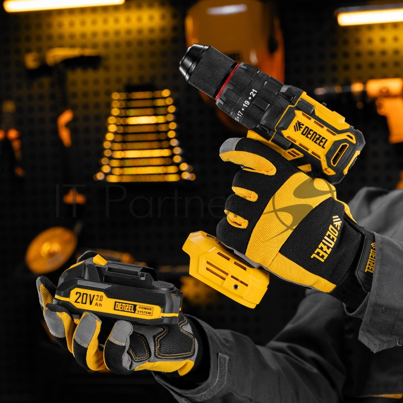 Дрель-шуруповерт аккумуляторная ударная бесщет. CIDH-BL-20, Li-Ion, 20 В// Denzel