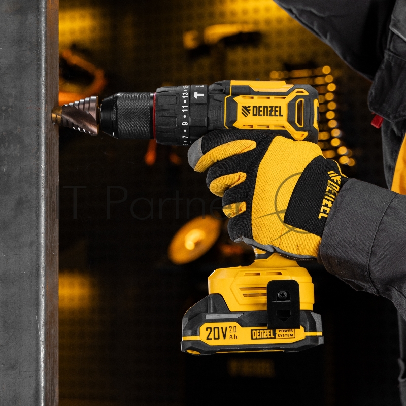 Дрель-шуруповерт аккумуляторная ударная бесщет. CIDH-BL-20, Li-Ion, 20 В// Denzel