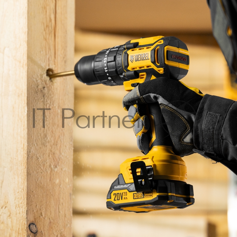 Дрель-шуруповерт аккумуляторная ударная бесщет. CIDH-BL-20, Li-Ion, 20 В// Denzel