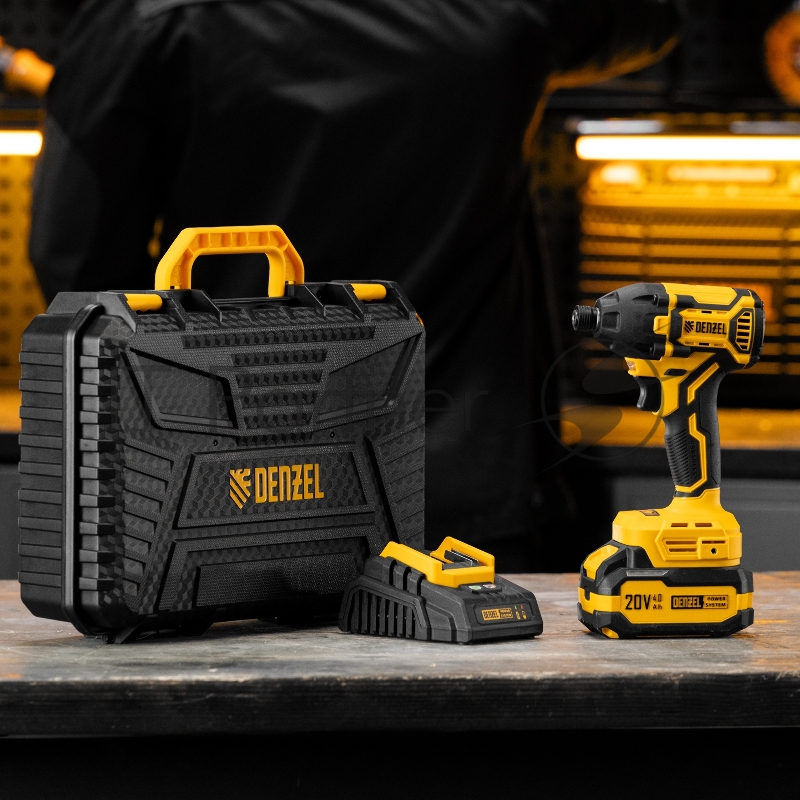 Винтоверт ударный аккумуляторный бесщет. CIDH-BL-20-270, Li-Ion, 20 В// Denzel