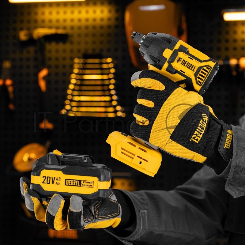 Гайковерт ударный аккумуляторный бесщет. CIWH-BL-20-350, Li-Ion, 20 В// Denzel