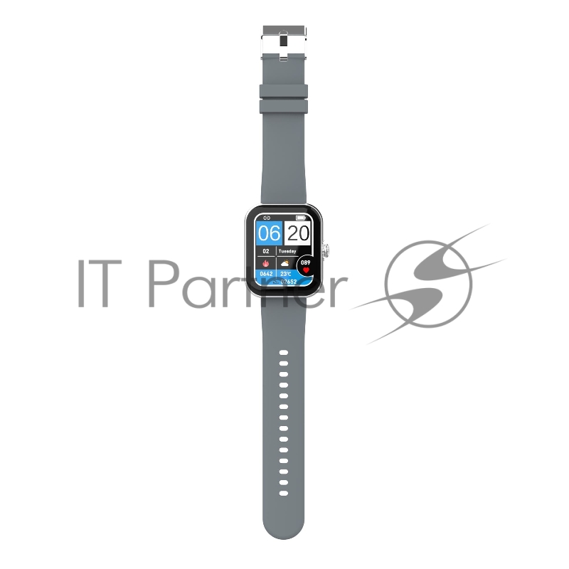 Умные часы HIPER IoT Watch Active Rose /240 мАч/Bluetooth 5.1 LE/пульсометр/акселерометр/уро кислорода/температура тела/до 12 дней работы/розовый и серый ремешки (IOT WATCH ACTIVE ROSE)