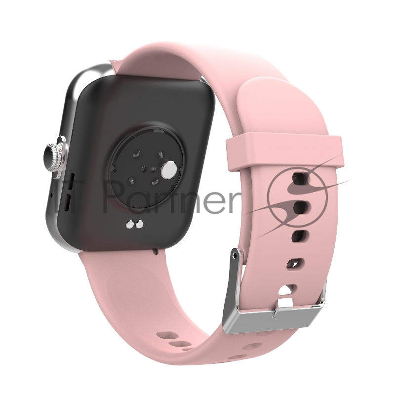 Умные часы HIPER IoT Watch Active Rose /240 мАч/Bluetooth 5.1 LE/пульсометр/акселерометр/уро кислорода/температура тела/до 12 дней работы/розовый и серый ремешки (IOT WATCH ACTIVE ROSE)