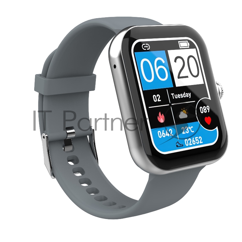 Умные часы HIPER IoT Watch Active Rose /240 мАч/Bluetooth 5.1 LE/пульсометр/акселерометр/уро кислорода/температура тела/до 12 дней работы/розовый и серый ремешки (IOT WATCH ACTIVE ROSE)