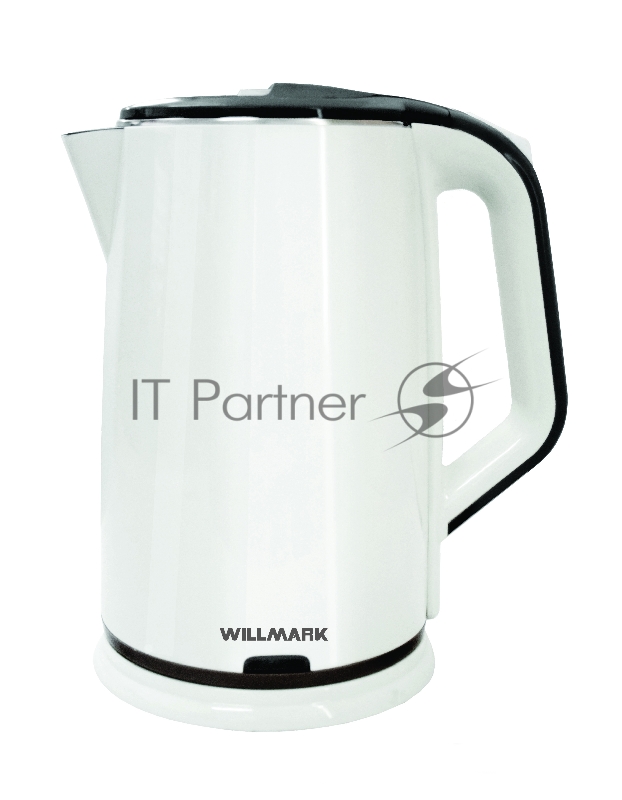 Чайник электрический Willmark WEK-2012PS белый/черный, 2.0 л, 2000 Вт