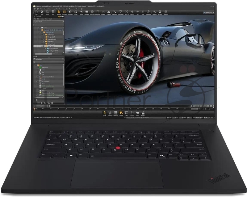 Ноутбук Lenovo ThinkPad P1 G7 Core Ultra 7 165H 32Gb SSD1Tb Intel Arc 16 IPS WQXGA (2560x1600) Windows 11 Pro black WiFi BT Cam (21KWS60G00)
