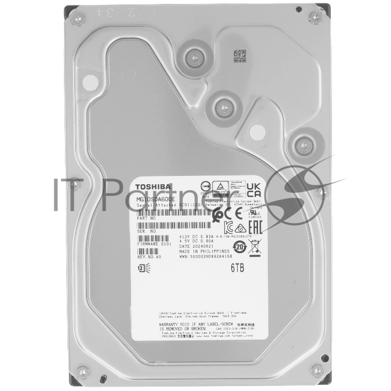 Жесткий диск Toshiba Enterprise HDD 3.5 SAS 6TB, 7200 rpm, 512MB buffer, 512e, MG10SDA600E, 1 year