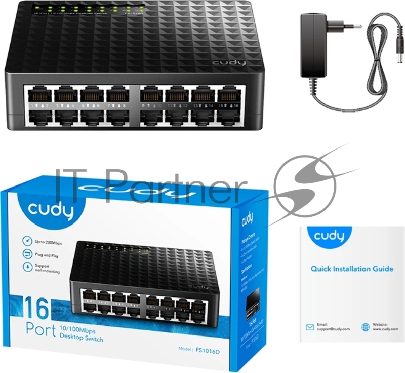 Коммутатор Cudy FS1016D (L2) 16x100Мбит/с неуправляемый