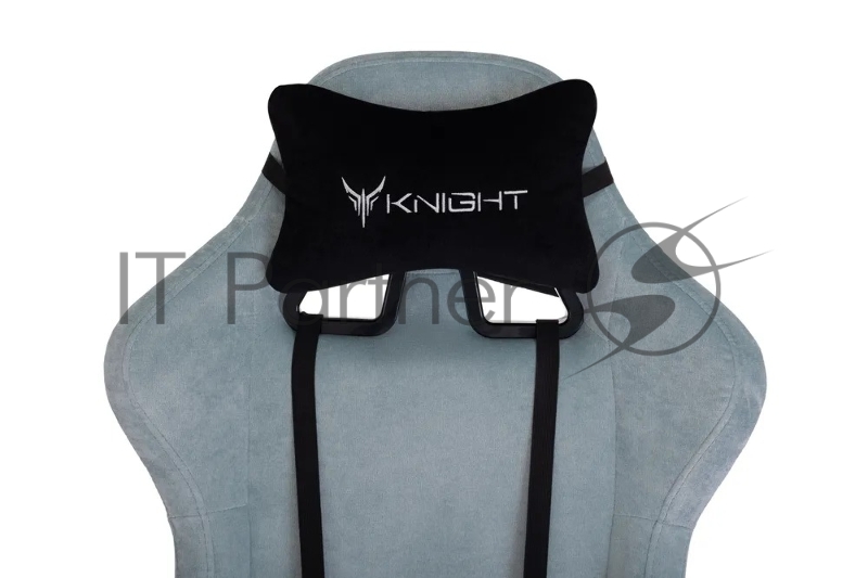 Кресло игровое Knight Terminator серо-голубой Light-28, крестов. металл