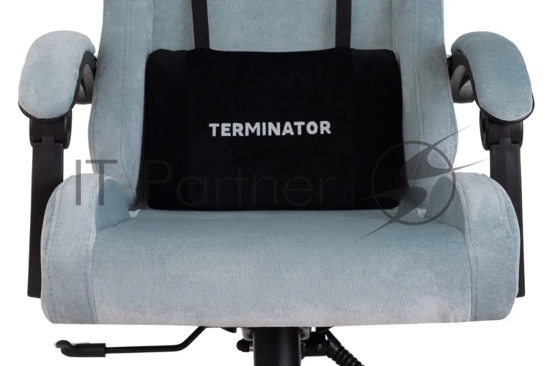 Кресло игровое Knight Terminator серо-голубой Light-28, крестов. металл