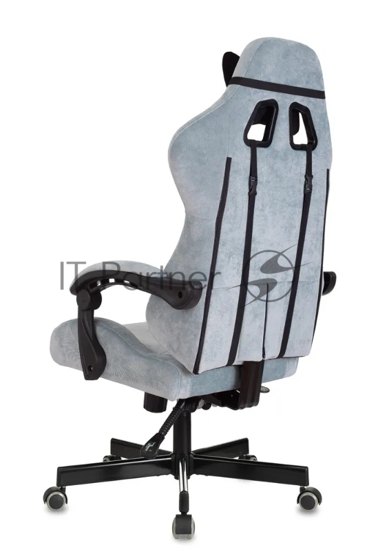 Кресло игровое Knight Terminator серо-голубой Light-28, крестов. металл