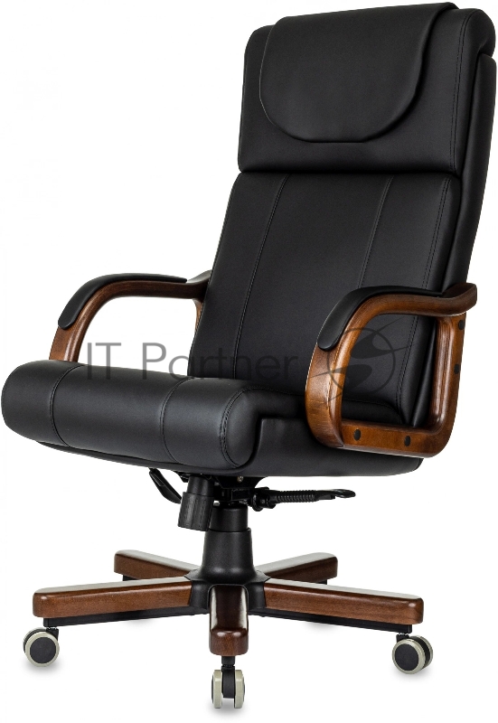 Кресло руководителя Бюрократ T-9933Walnut черный эко.кожа крестов. металл/дерево