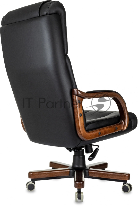 Кресло руководителя Бюрократ T-9933Walnut черный эко.кожа крестов. металл/дерево