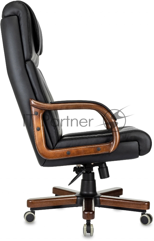 Кресло руководителя Бюрократ T-9933Walnut черный эко.кожа крестов. металл/дерево