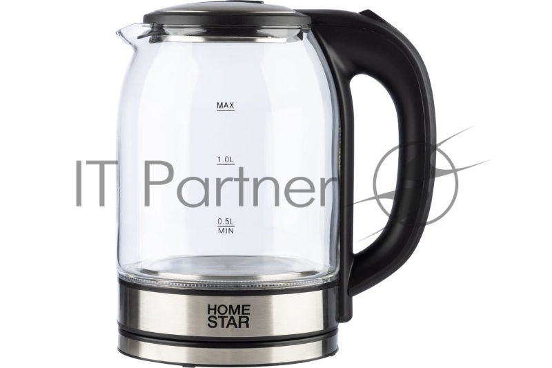 Чайник электрический HOMESTAR HS-1042 черный 1,8 л, 2200 Вт