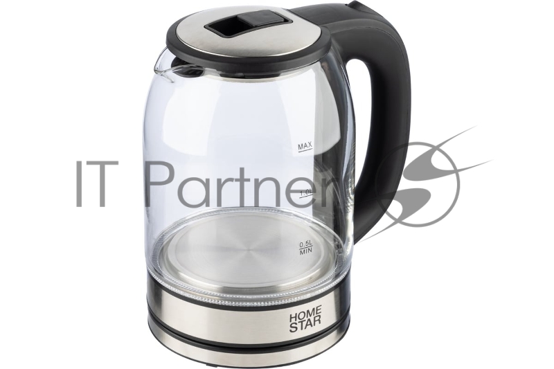 Чайник электрический HOMESTAR HS-1042 черный 1,8 л, 2200 Вт