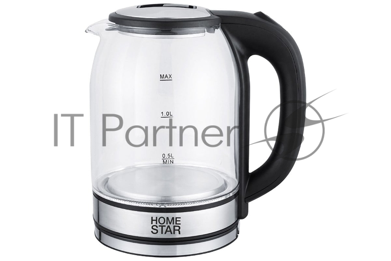 Чайник электрический HOMESTAR HS-1042 черный 1,8 л, 2200 Вт