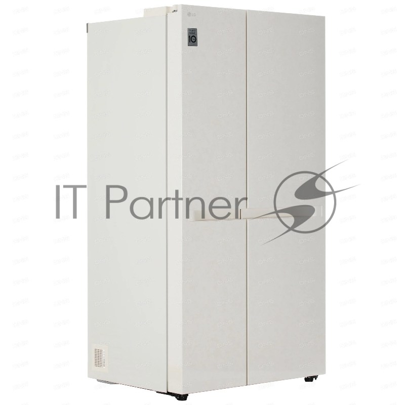 Холодильник LG GC-B257KEHW бежевый двухкамерный 422/206 л., морозилка слева, No Frost, Side by Side