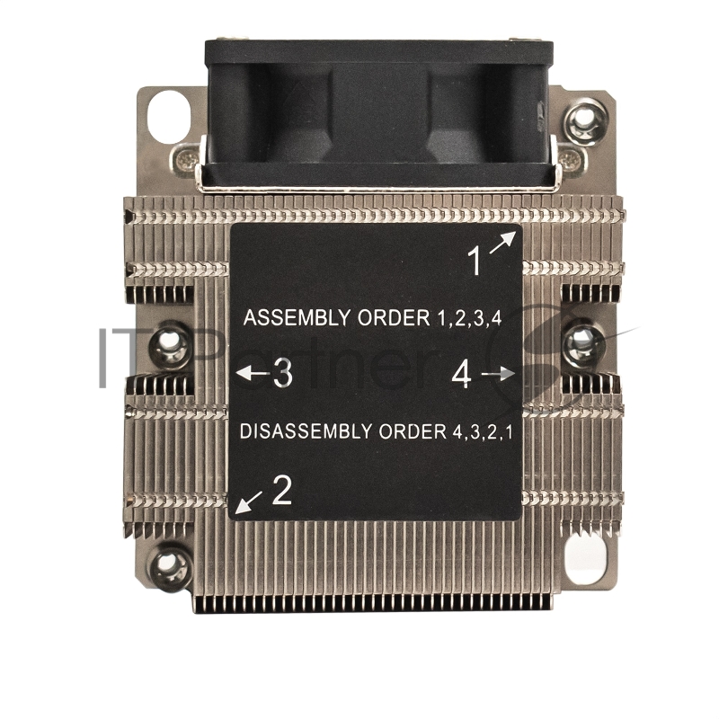 Кулер+направляющая планка ExeGate ESNK-P0068AP4.PWM.2U.3647.Cu + BKT-0126 (Al+Cu, 2U, 4 тепл. трубки, LGA3647, Square, TDP 205W, PWM, 2100-6800RPM, 2 ball bearing, 4pin, 52db, 430г, на винтах, с термопастой, в комплекте с направляющей планкой (back p