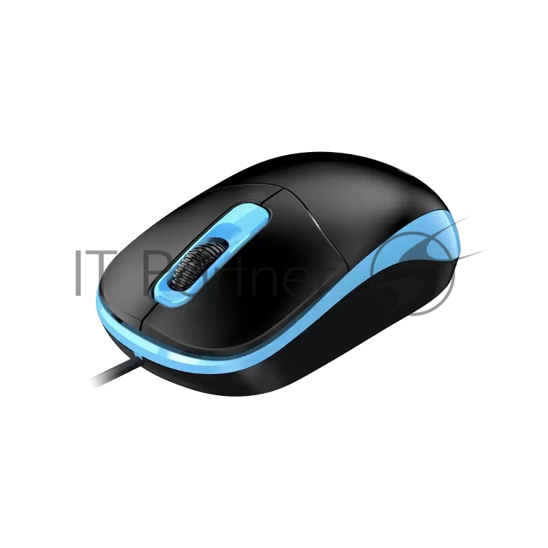 Мышь проводная Genius DX-111 /1200 dpi/оптический/3 кнопки/USB-A/кабель 1,5м/черно-синий (31010034402)