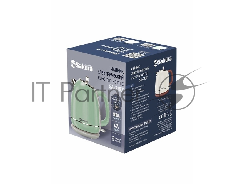 Чайник Sakura SA-2187GR (1.7) зел-сер
